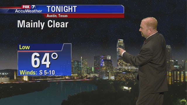 Evening weather forecast for Monday, May 7, 2018