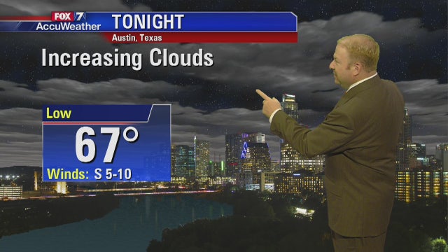 Evening weather forecast for Monday, November 6, 2017