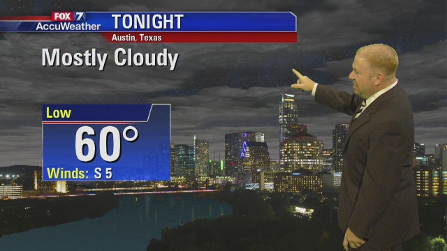 Evening weather forecast for Monday, November 13, 2017