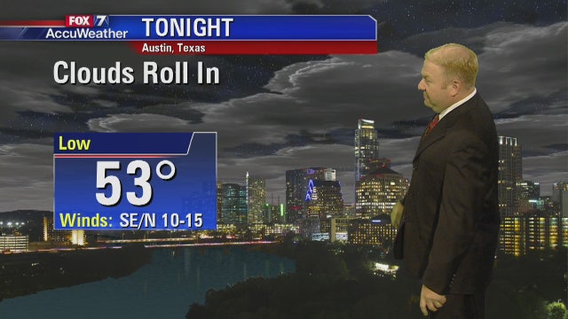 Evening weather forecast for Monday, October 30, 2017