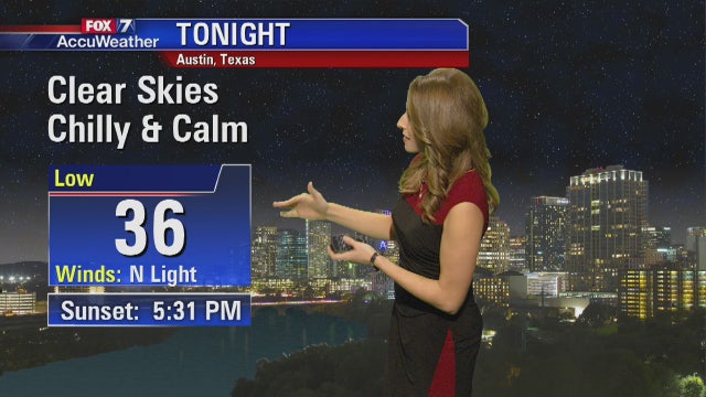 Evening weather forecast for Tuesday, December 12, 2017