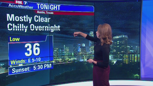 Evening weather forecast for Tuesday, December 4, 2018