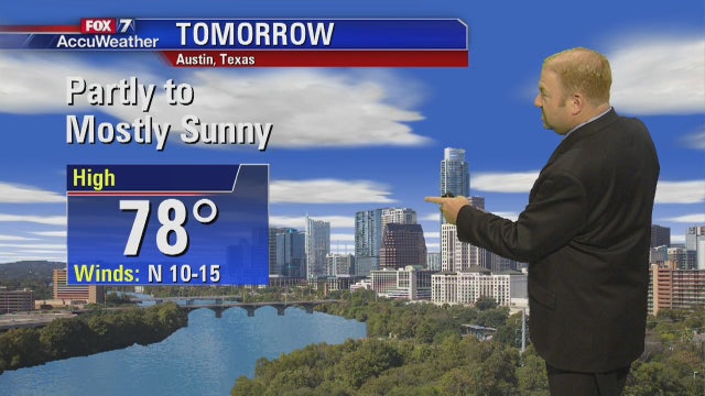 Evening weather forecast for Tuesday, October 10, 2017