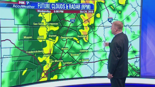 Evening weather forecast for Tuesday, October 23, 2018