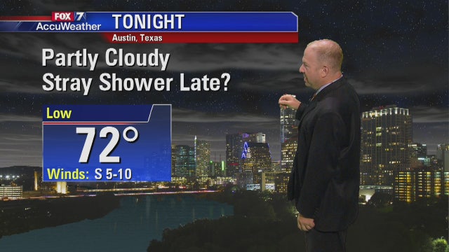 Evening weather forecast for Tuesday, September 25, 2018