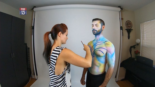 She creates art on living, breathing canvases