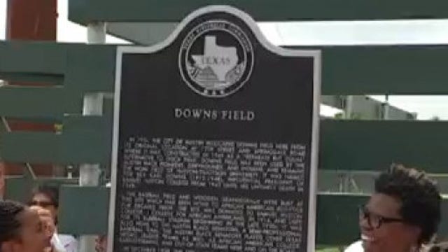 Historical marker unveiled at Downs Field