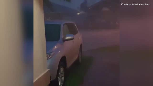 Miami begins to see Irma's effects with heavy rain, strong winds