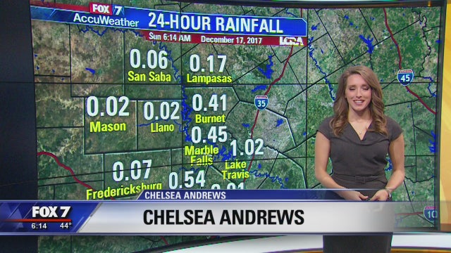Morning weather forecast for Sunday, December 17, 2017
