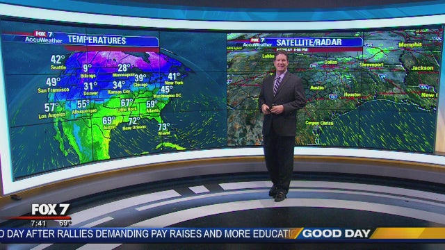 Morning weather forecast for Tuesday, April 3, 2018