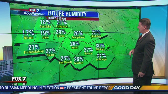 Morning weather forecast for January 25, 2018