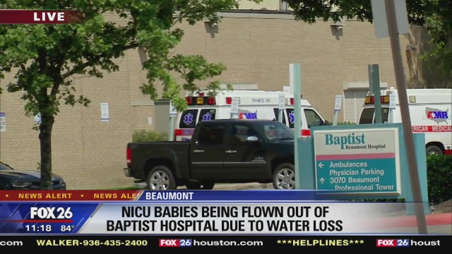 NICU babies evacuated from Beaumont hospital due to water loss