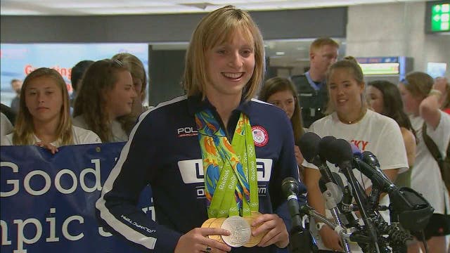 Hometown Olympic hero Katie Ledecky returns after gold-medal performance in 2016 Rio Games
