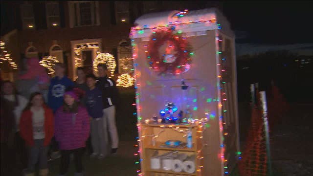 Frederick County residents turn port-a-potty into festive spectacle