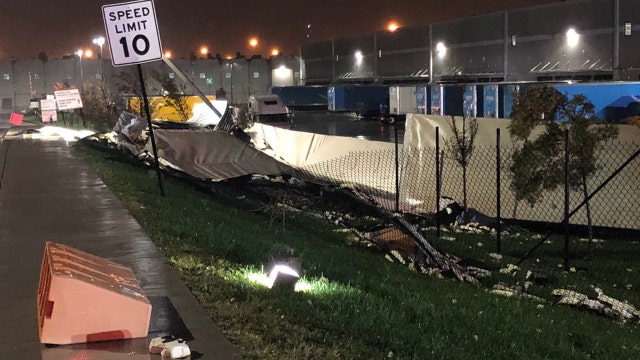 1 dead, another missing after storm causes Amazon distribution building collapse in Baltimore