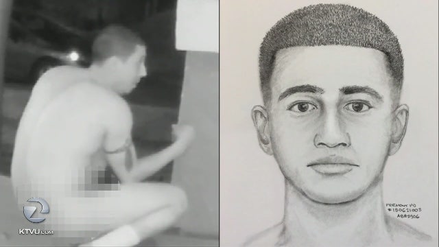 Surveillance photos capture naked prowler at multiple Bay Area homes
