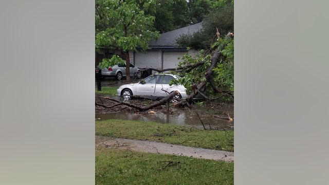 Tornado damage in southwest Houston