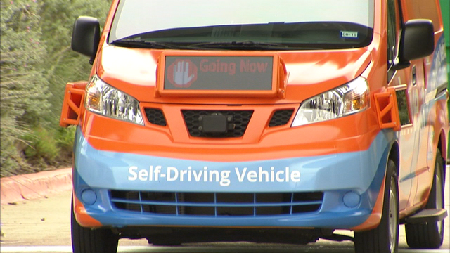 Self-driving vans now on Arlington's city streets