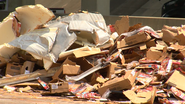 It's not delivery. It's DiGiorno Pizza ... spilled on interstate