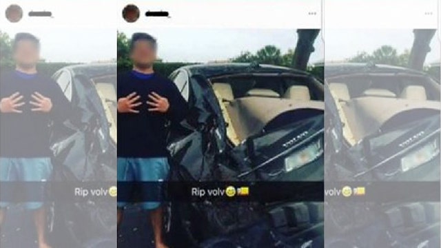 Outrage on Internet after teen who fled fatal crash posts smiling pic with wrecked car