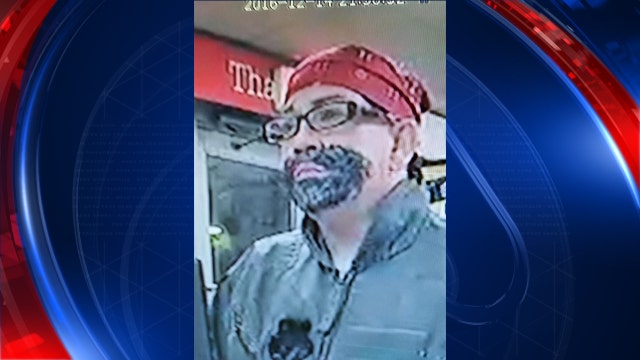 Deputies search for robbery suspect with drawn-on beard
