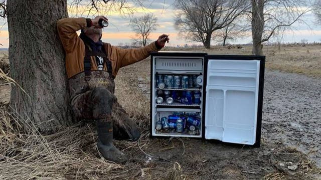 Nebraska residents find beer fridge washed up in field after flooding subsides