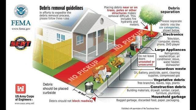 Where to put your debris after a hurricane
