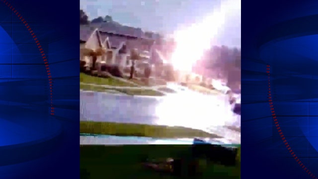 Camera catches lightning strike Florida home