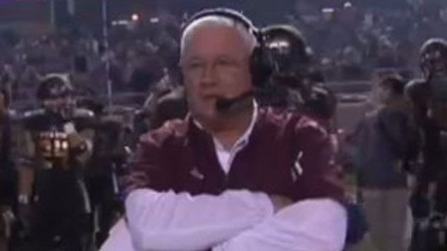 Texas State head football coach Dennis Franchione retires