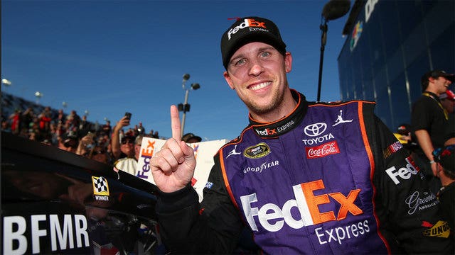 Denny Hamlin's Daytona 500 trophy has a typo