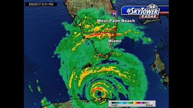 First hurricane-force wind gust reaches Florida Keys
