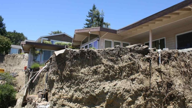 Red-tagged Lafayette home teetering on landslide listed for $850K