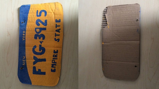 Woman jailed for cardboard license plate