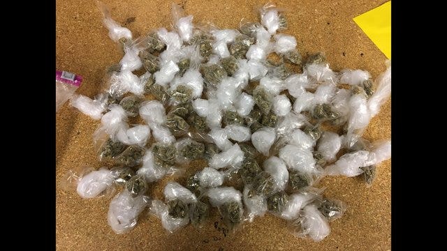 Baggies of pot found with clothing donation to Once Upon A Child