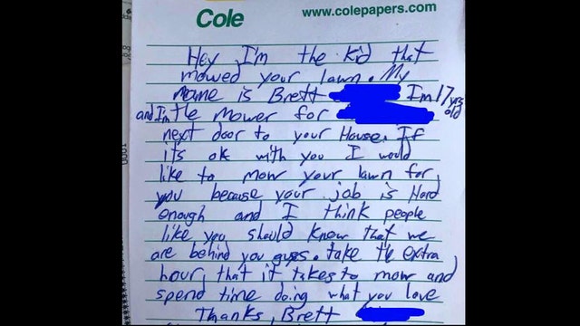 Deputy surprised by mystery lawn mower