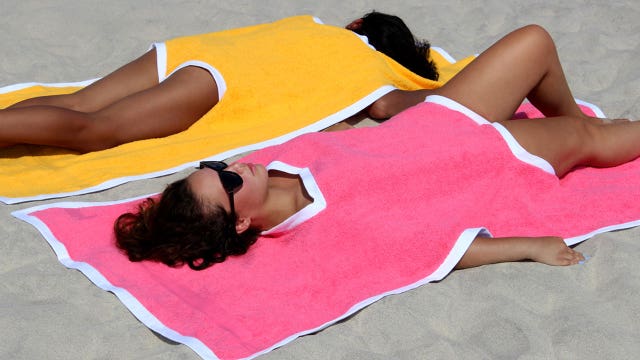 'Towelkini' combines beach towel and bikini to make laying out easier