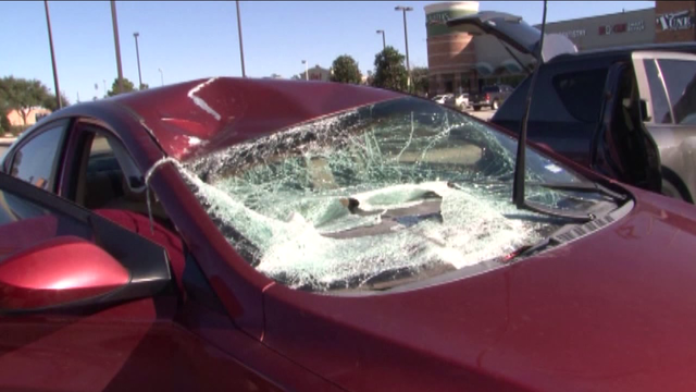 Houston woman grateful to be alive after tire flies into her windshield on I-45