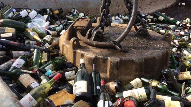 500 bottles of counterfeit wine tossed; supplier sentenced to 10 years in prison