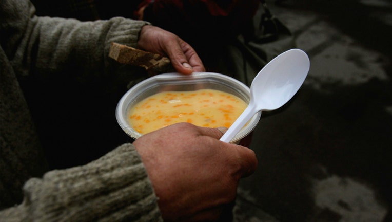 GETTY Stock image homeless person and soup-404023
