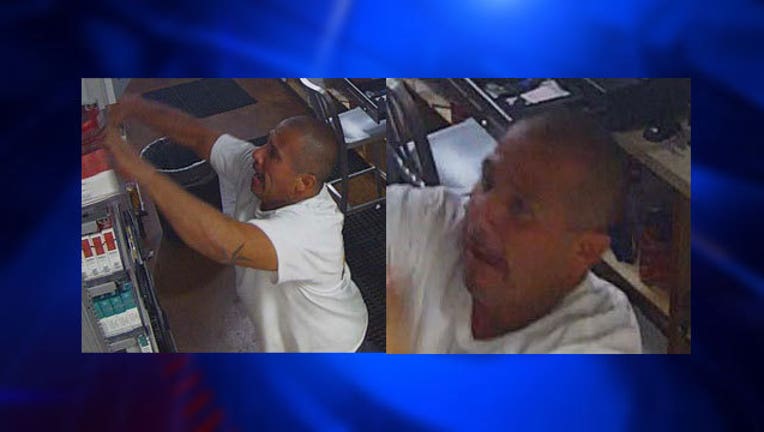 man steals cigarettes