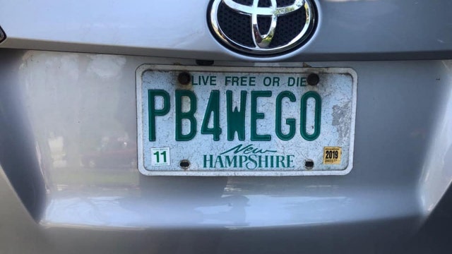 New Hampshire bartender's potty-themed license plate gets canned