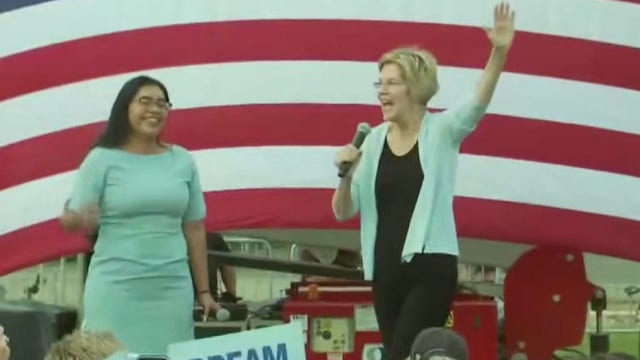 Democratic presidential candidate Elizabeth Warren visits Austin