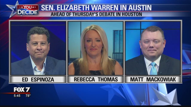 FOX 7 Discussion: Warren visits Austin