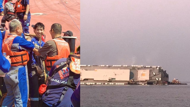 All 4 crew members rescued off capsized ship