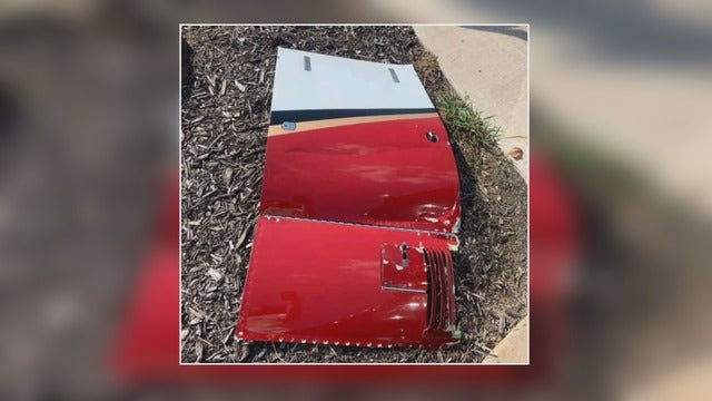 Piece of plane falls off, onto the ground in Southlake