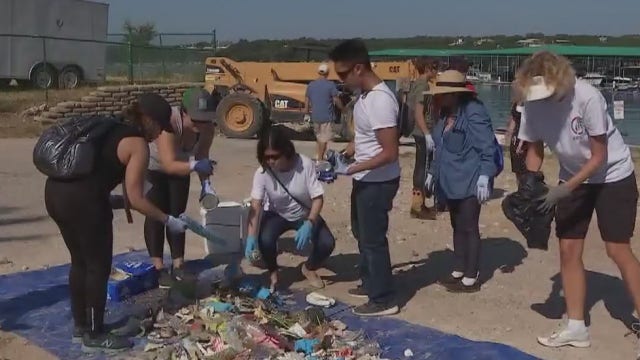 Volunteers help clean up Lake Travis