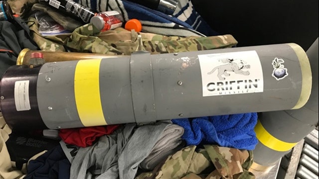 Missile launcher found in checked luggage of Texas man at Baltimore airport