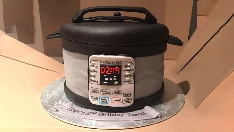 Kristyn Miller’s son Jaxon was turning 2, and instead of a more traditional birthday cake, Kristyn decided to get something that really spoke to her son’s unique interests: an Instant Pot. (Photo: Kristyn Miller)