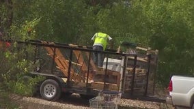 Contractors clean up homeless encampment in southwest Austin