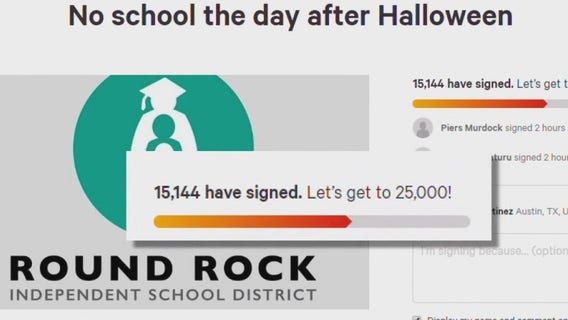 Round Rock ISD teen petitions district to cancel school day after Halloween